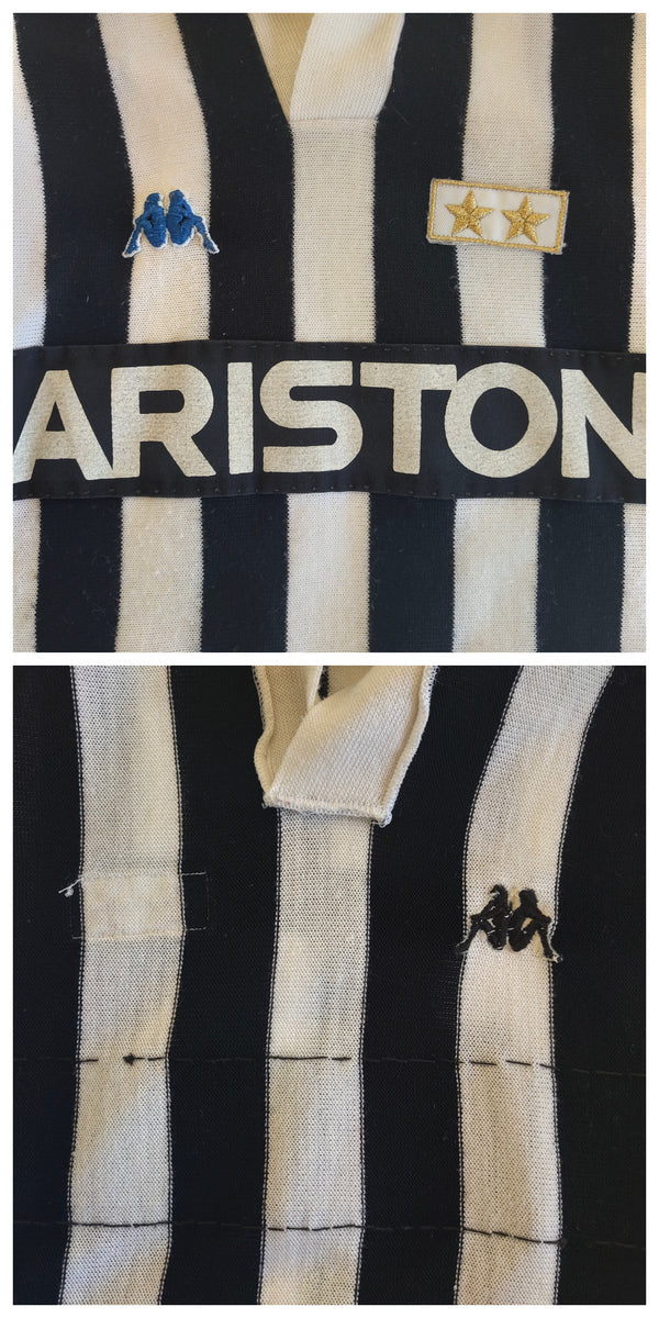 Juventus FC Long Sleeve Home Football Shirt 1985-1986 (M) 10 Platini